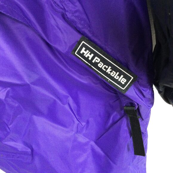 Helly Hansen Mens Waterproof Jacket Breathable Packable Purple Black Size L - Picture 3 of 16